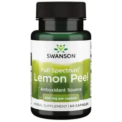 Swanson - Full Spectrum Lemon Peel, Skórka Cytryny, 400mg, 60 kapsułek