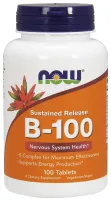 ﻿NOW Foods - Witamina B-100 o Przedłużonym Uwalnianiu, 100 tabletek
