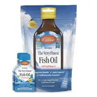 Carlson Labs - The Very Finest Fish Oil - 1600mg Omega-3s, Cytryna, 15 saszetek