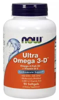 NOW Foods - Ultra Omega 3D, Vitamin D3, 90 softgels