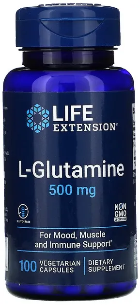 Life Extension - L-Glutamine, 500mg, 100 vkaps