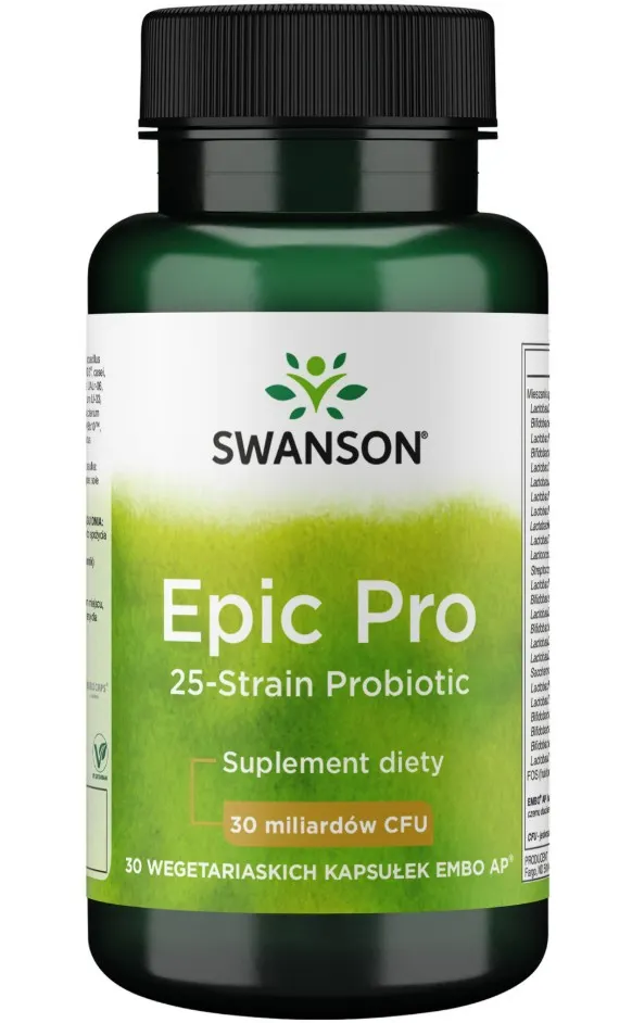 Swanson - Epic Pro 25, Szczepy Probiotyczne, 30 vkaps