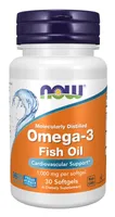 NOW Foods - Omega 3, Molecularly Distilled Fish Oil, 30 softgels