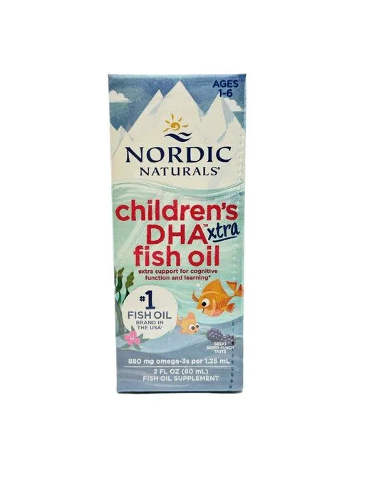 Nordic Naturals - Children's DHA Xtra Fish Oil, 880mg, Berry Punch, Płyn, 60 ml
