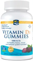 Nordic Naturals - Vitamin D3, Vitamin D3 Gummies, 1000 IU, Wild Berries, 60 Gummies