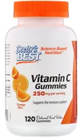 Doctor's Best - Witamina C, 250 mg, Orange Bliss, 120 żelek