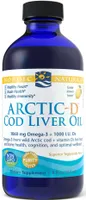Nordic Naturals - Arctic-D Cod Liver Oil, Smak Cytrynowy, Płyn, 237 ml