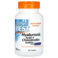 Doctor's Best - Hyaluronic Acid + Chondroitin Sulfate, BioCell Collagen, 60 tablets