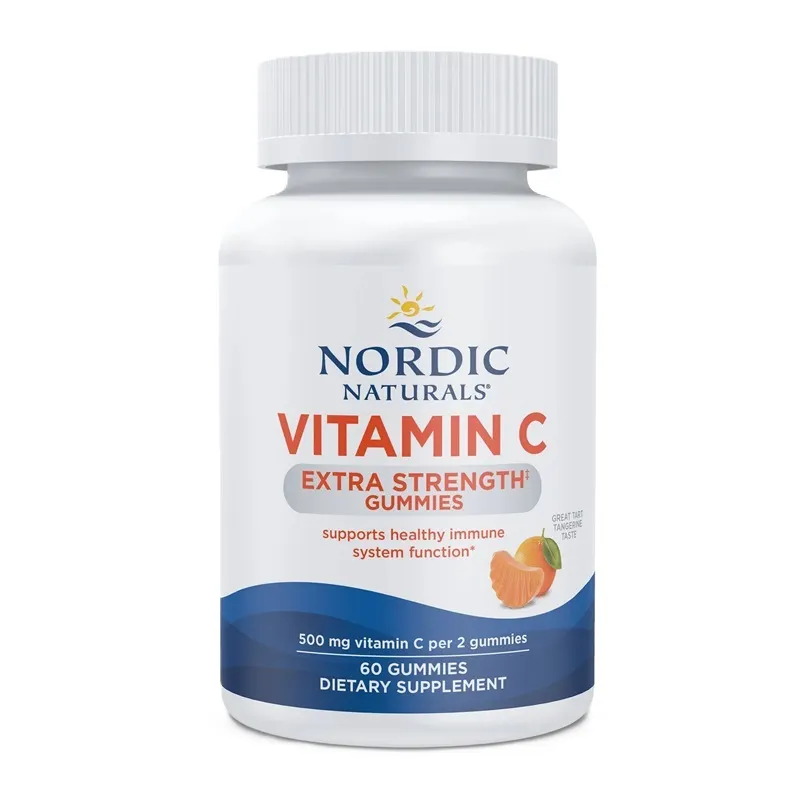 Nordic Naturals - Witamina C Ekstra Moc, Mandarynka, 60 żelek