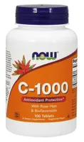 NOW Foods - Vitamin C-1000, Rosehip & Bioflavonoids, 100 Tablets