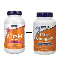 Ultra Omega 3 EPA DHA 180 kaps + ADAM Multiwitaminy 180 kaps