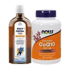 Q10 z Lecytyną i Witaminą E 200 mg 90 pastylek + Daily Omega Kids 800mg Omega 3 250 ml