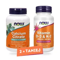 NOW Foods - Witamina D3 & K2, 120 vkaps