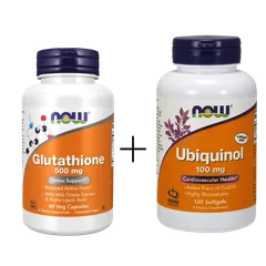 Ubiquinol 100mg 120 kapsułek + Glutation 500 mg 60 vkaps