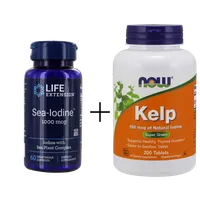 Kelp (Jod) 150µg 200 tabs + Sea Iodine (Jod Morski), 1000µg 60 vkaps