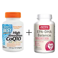 Kwasy EPA-DHA 240 kaps + Koenzym Q10 z Bioperyną 100mg 60 kaps