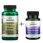 Pikolinian Chromu 200μg 100 kaps + Ginkgo Biloba Ekstrakt 24% 60mg 120 kaps