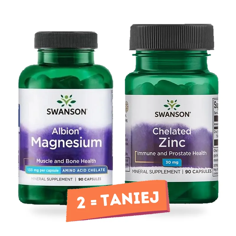 Swanson - Cynk, Albion Chelated Zinc, 30mg, 90 kapsułek