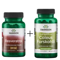 Coleus Forskohlii 400mg 60 caps + Resveratrol 250mg 30 caps