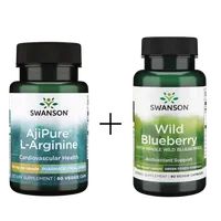 Borówka Dzika 250mg 90 kaps + AjiPure L-Arginina 500mg 60 vkaps