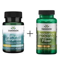 Błonnik Probiotyczny 60 vkaps + AjiPure L-Arginina, 500 mg 60 vkaps