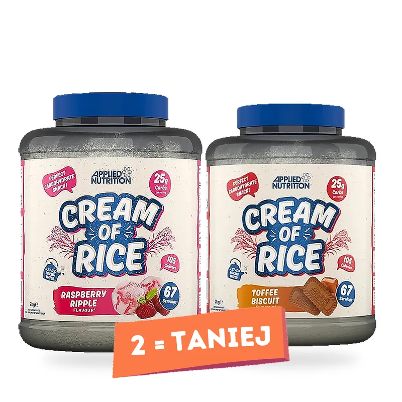 Applied Nutrition - Kleik Ryżowy, Cream of Rice, Toffee Biscuit, Proszek, 2000g