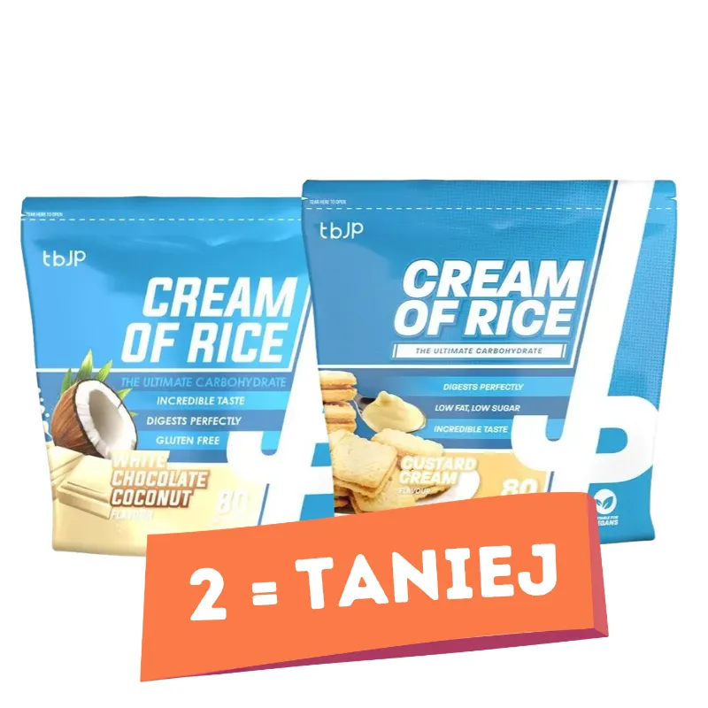 Trained by JP - Kleik Ryżowy, Cream of Rice, White Chocolate Coconut, Proszek, 2000g